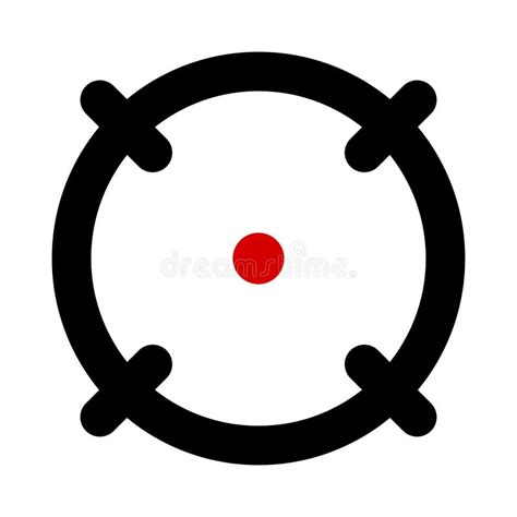 Crosshair Target Mark Reticule Icon Symbol Stock Vector