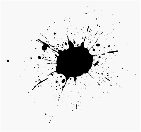Black Paint Splatter Psd Png Download Ink Splatter Png Transparent