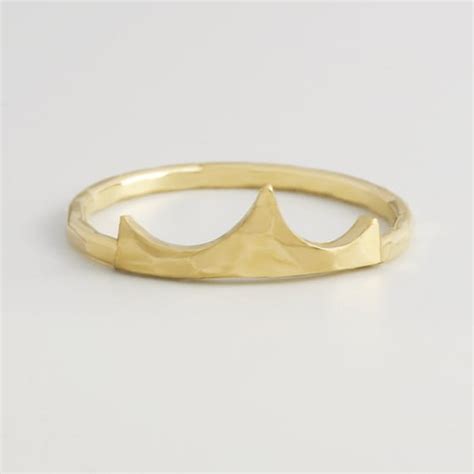 Solid 14k Gold Tiara Crown Ring