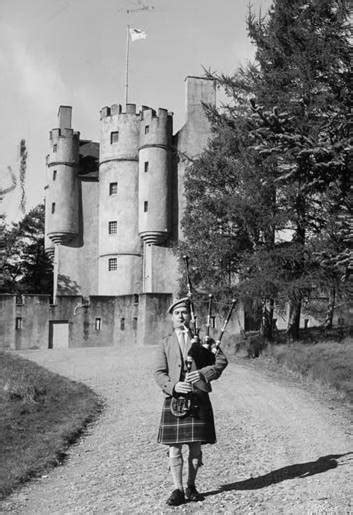 Tour Scotland Old Photograph Piper Braemar Castle Scotland