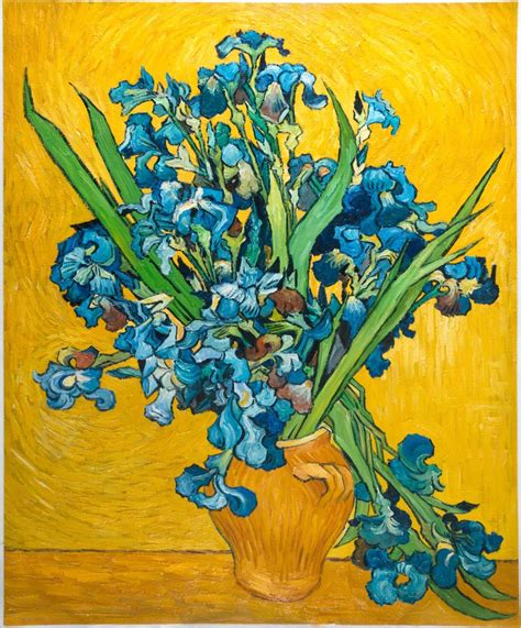 Decorate your walls with canvas prints from zazzle! Vase with Irises against a Yellow Background | Van Gogh Studio