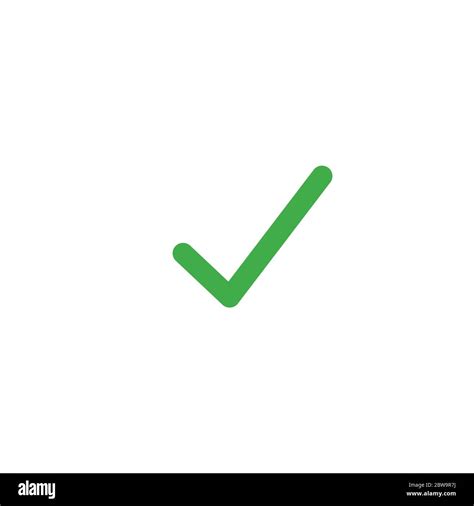 Check Mark Symbol Tick Yes Vote Simple Icon Stock Vector Illustration