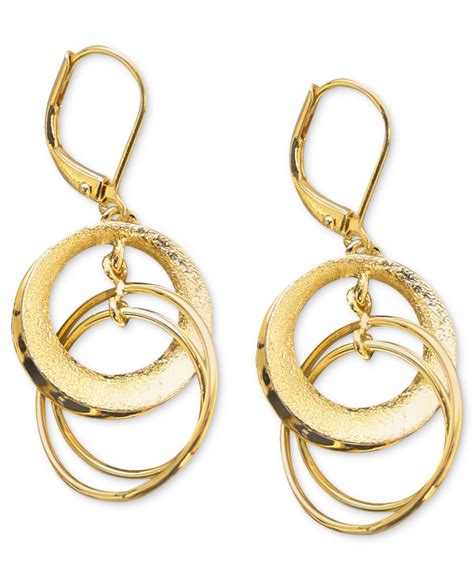 Anne Klein Circle Drop Earrings In Metallic Lyst