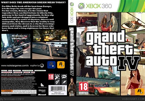 Grand Theft Auto 4 Xbox 360 Box Art Cover By Terminator