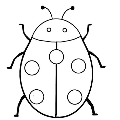 It looks sweet, although you it would take a lot more outlining to make this drawing really pop, but i just wanted to show an example of how an outline draws attention to the subject. Best Ladybug Outline #21887 - Clipartion.com