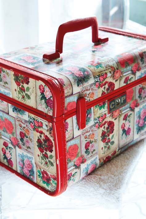 Decoupage For Beginners Decoupage Decoupage Furniture Vintage Suitcases