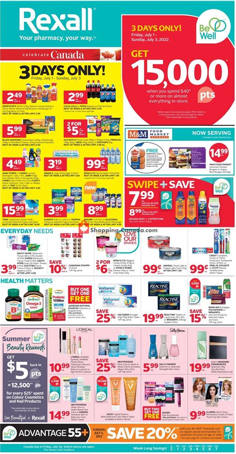 Rexall Drug Store Canada Flyer Special Offer West July 1 July