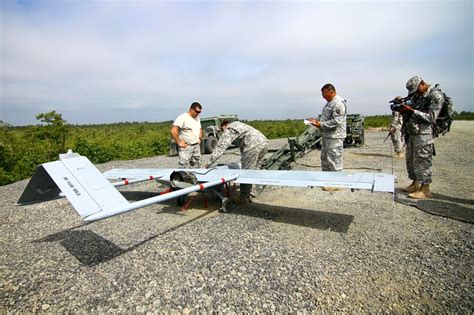 New Jersey National Guard Soldiers Check An Rq 7 Shadow Unmanned Aerial