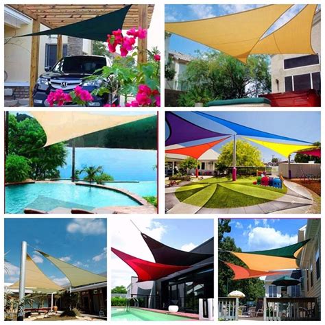Waterproof Triangle Sun Shelter Sunshade Protection Outdoor Canopy