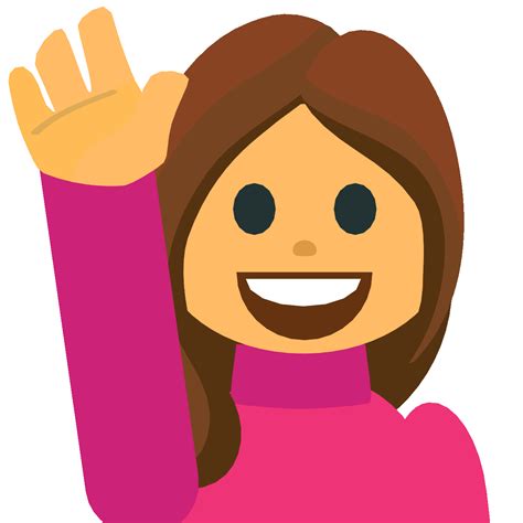 🙋 Person Raising Hand Emoji Images Download Big Picture In Hd Animation Image And Vector