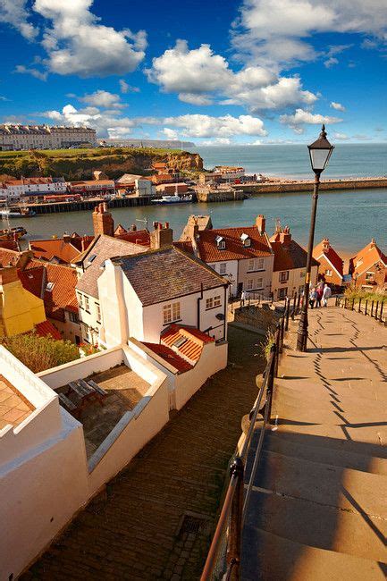 199 Steps Overlooking Whitby Harbour North Yorkshire England Oh Wish