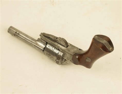Lefaucheux A Paris Pinfire Pocket Revolver Fully Engraved With