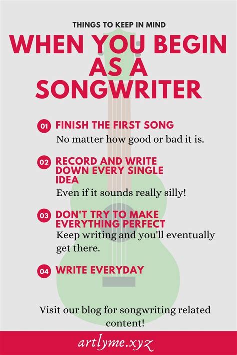 Songwriting Tips Songwriting Prompts Writing Songs Inspiration