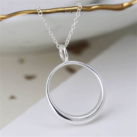 Sterling Silver Circle Pendant Necklace From The Dotty House