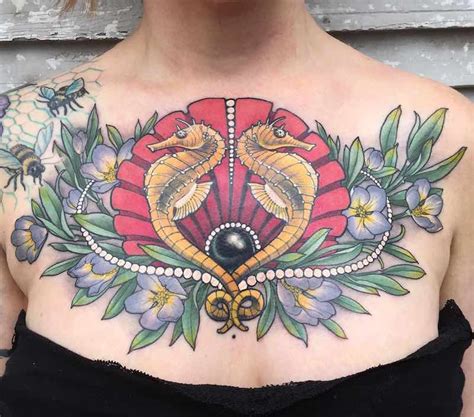 Chest Piece Tattoo By Samantha Smith Tattoo Insider