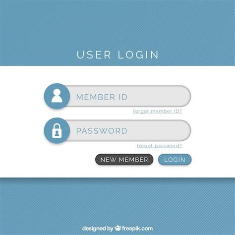 Free Vector Blue Login Form Template