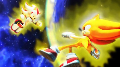 Super Sonic Vs Super Shadow By Ninjawsgaiden On Deviantart