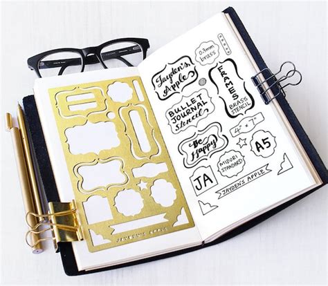 Planner Stencil Bullet Journal Stencil Basic Frames Stencil Etsy