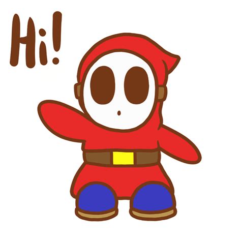Shy Guy Waving Animation  Super Mario By Chibicookie64 On
