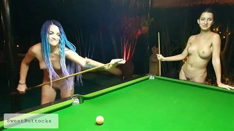 Two Naked Shameless Sluts Play Billiards JAV HAY