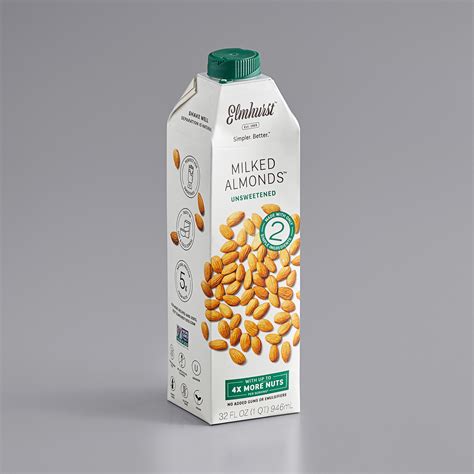 Elmhurst S Unsweetened Milked Almonds Oz Container