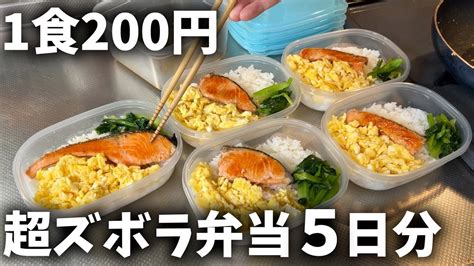 【1食200円】「鮭弁当」5日分作り置きして冷凍する休日 Youtube