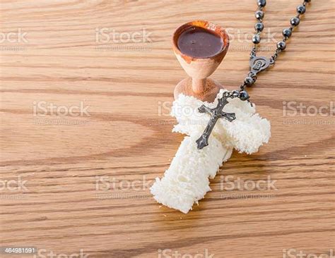 Tubuh Dan Darah Kristus Mengenang Anggur Roti Yesus Foto Stok Unduh