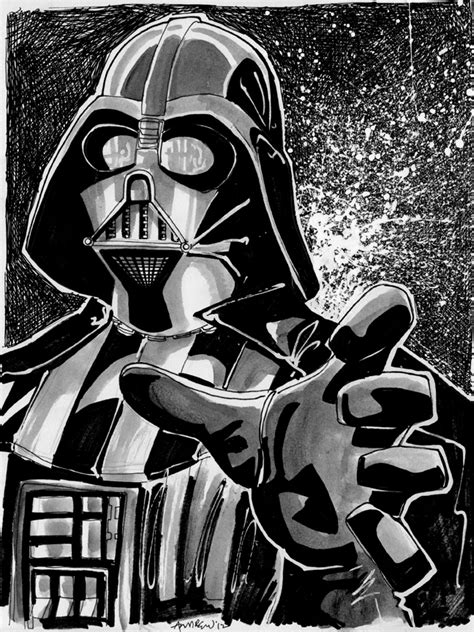 Misfit Corner Press Sketch 001 Of 100 Darth Vader