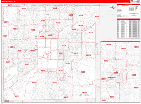 Marion County In Zip Code Maps Red Line