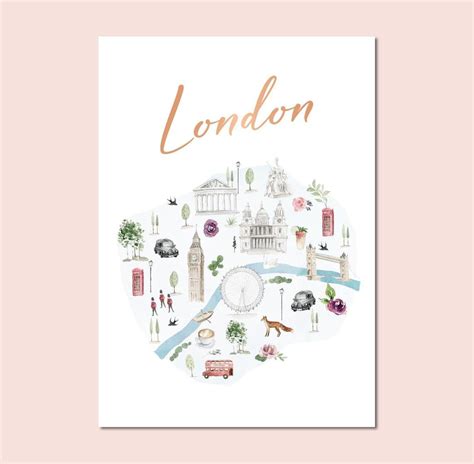 London Map Print, London City Print, London Map Poster, London Map Art, London Wall Art, London 