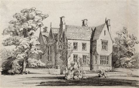 Original Pencil Drawing For Sale Study Of A Country House
