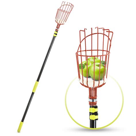 Abco Tech Fruit Picker Tool Or Fruit Tree Picking Pole With Basket13ft