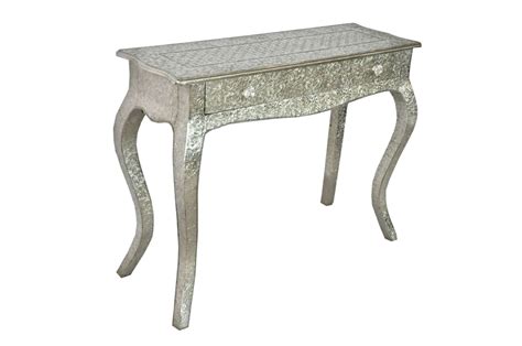 Many important metals are traded on public exchanges. Embossed White Metal French console table | Iris Furnishing