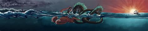 Kraken Vs Leviathan Mural Behance