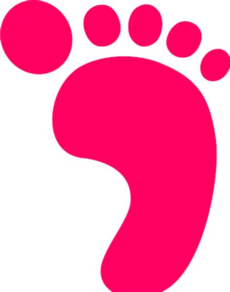 Right Pink Footprint Clip Art At Vector Clip Art Online