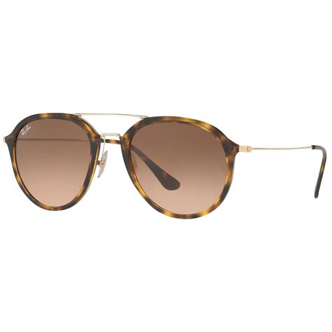 Ray Ban Rb4253 Aviator Sunglasses Tortoise Brown Gradient At John Lewis And Partners