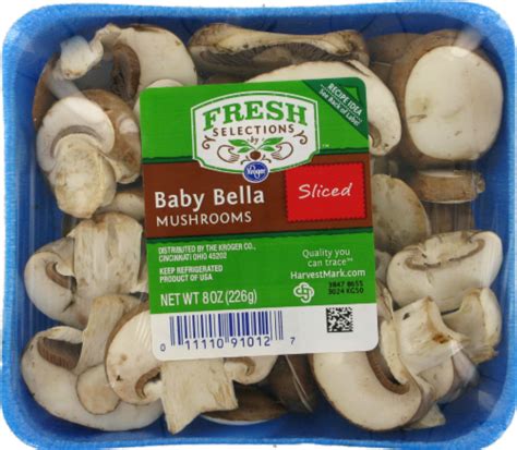 Fresh Selections Sliced Baby Bella Mushrooms 8 Oz Fred Meyer