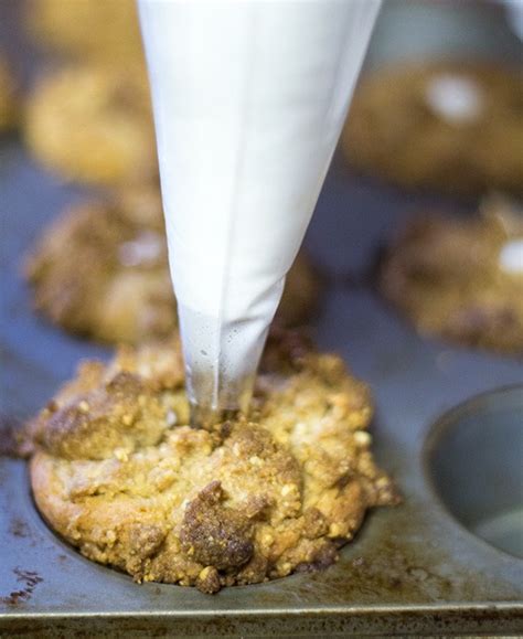 fluffernutter muffins and spread cookie dough and oven mitt