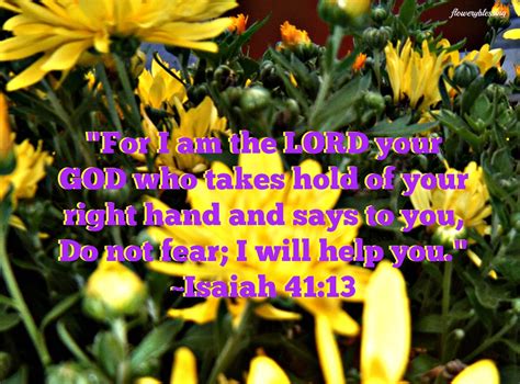Flowery Blessing For I Am The Lord Your God Who Takes Hold Of Your