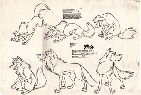 Living Lines Library Balto 1995 Characters Model Sheets