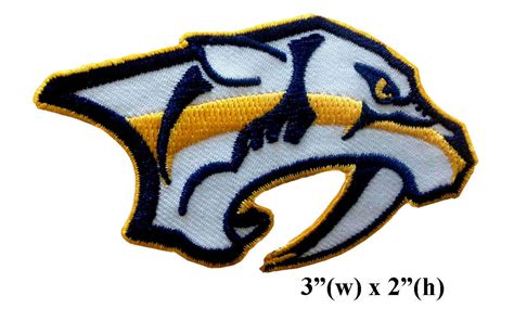 Nashville Predators Logo Size 3 Embroidered Iron On Patch Patches