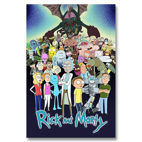 A052 Rick And Morty Usa Hot Cartoon Tv Show Series Season 1 2 3 Top A4