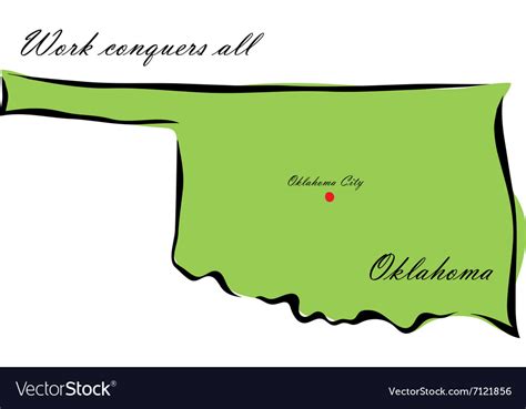 State Of Oklahoma Royalty Free Vector Image Vectorstock