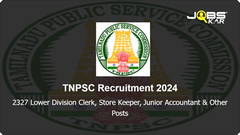 Tnpsc Recruitment Apply Online For Lower Division Clerk