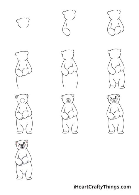 Polar Bear Drawing — How To Draw A Polar Bear Step By Step