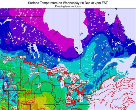 Ontario Surface Temperature On Friday 17 Sep At 8pm Edt