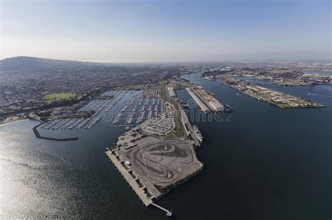 Los Angeles Marina Del Rey Inlet Aerial Imagen De Archivo Imagen De