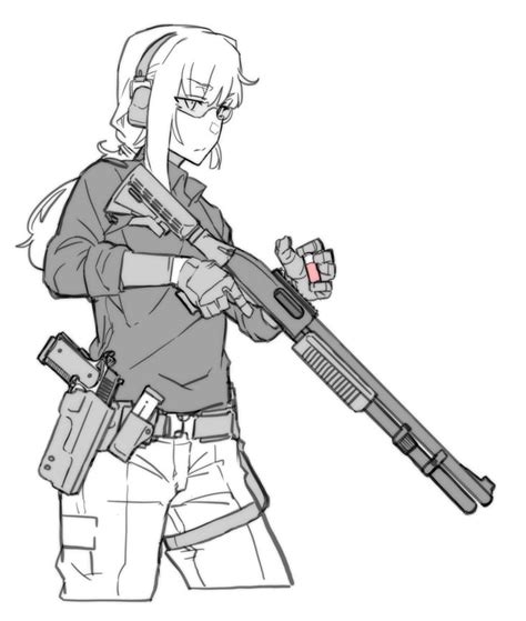 Pin By Skye On Poses Guns Pose Anime Military Military Drawings