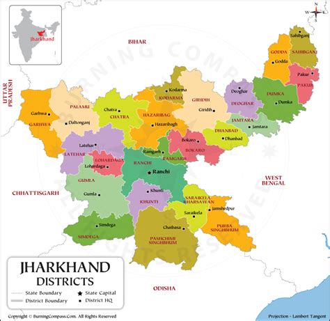 District Map Of Jharkhand