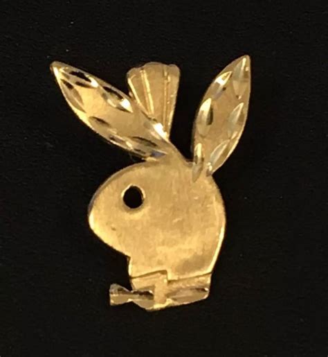 Playboy Playboy Bunny K Solid Yellow Gold Charm Pendant Grailed